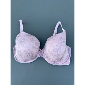 Victorias Secret Body By Victoria Perfect‎ Shape Bra Lilac Floral 34DDD F75
